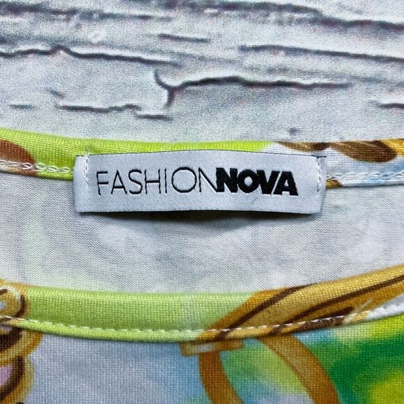 Fashion Nova Womens Top size S Multicolor Pullover Soft Comfy Poly Spandex Blend - Picture 2 of 9